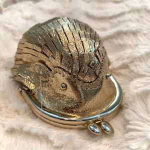 Kate Spade Metallic Gold Hedgehog Coin Purse